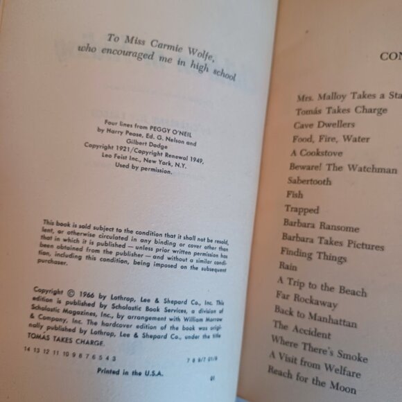 1966 Children in Hiding (Tomas Takes Charge) Paperback Book Charlene Joy Talbot - Picture 2 of 7